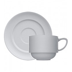 Xicara CháXicara 240ml Para Chá Com Pires Laguna Porcelana Germer